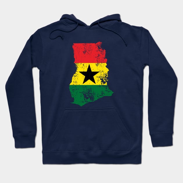 republic of ghana flag distressed Hoodie by pororopow